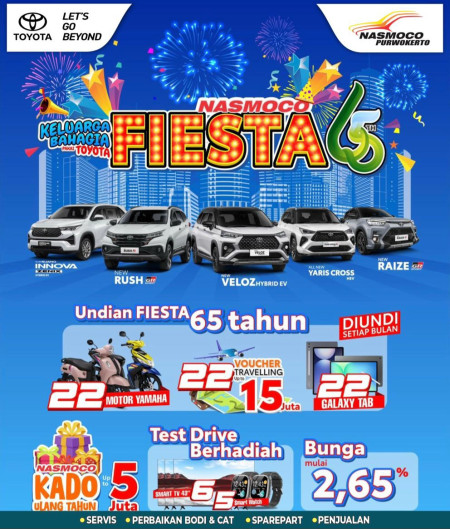 Promo Nasmoco Fiesta 65th - Promo Toyota Kebumen